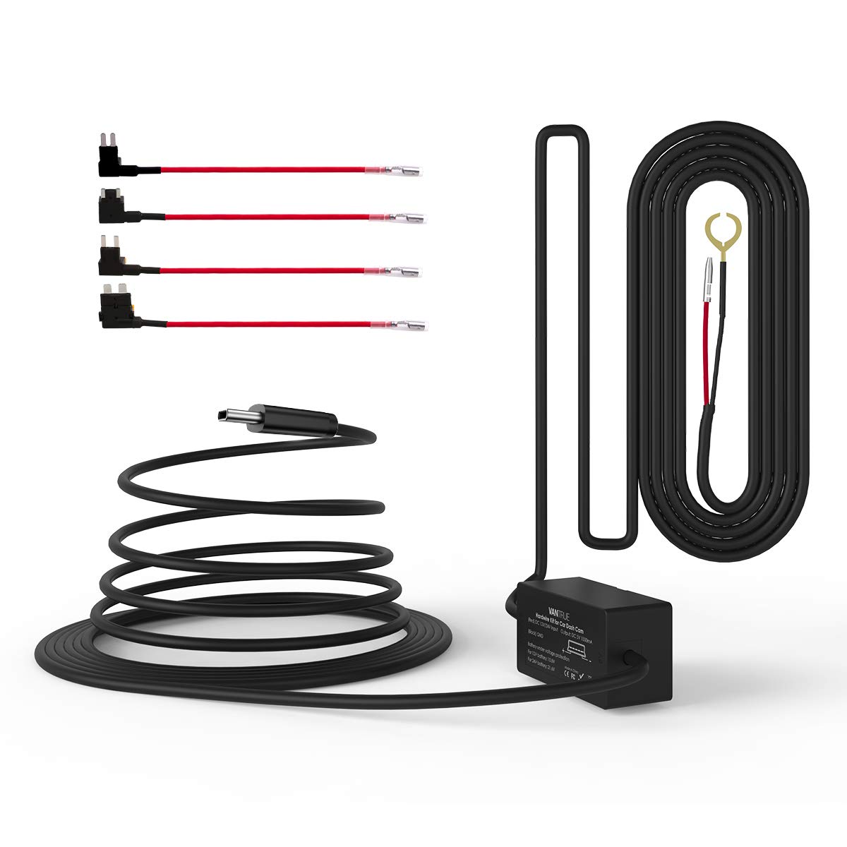 Dash Cam Hardwire Kit,11.5Ft Mini Usb-Port Hard Wire Kit for  Dashcam,Converts 12